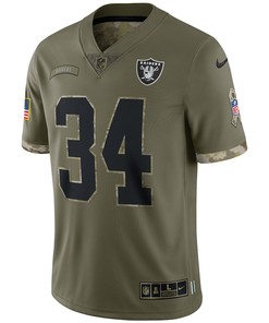 Bo Jackson Las Vegas Raiders 2022 Salute To Service Retired Player Limited Jersey - Olive