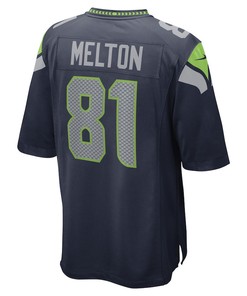 Bo Melton Seattle Seahawks Game Player Jersey - College Navy