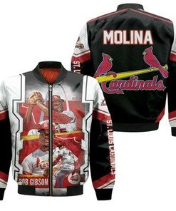 Bob Gibson St Louis Cardinals Legend 45 1935 2020 For Fan Bomber Jacket Model 520