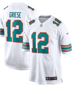 Bob Griese 12 Miami Dolphins Retired Player Jersey - White