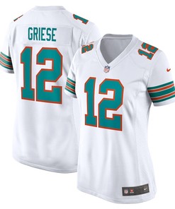 Bob Griese 12 Miami Dolphins Women's Retired Player Jersey - White