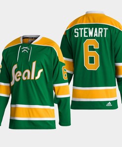 Bob Stewart 6 California Golden Seals Green Reverse Retro 2.0 Jersey 2022-23