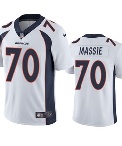 Bobby Massie 70 Denver Broncos White Vapor Limited Jersey