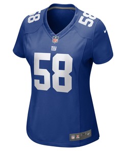 Bobby Okereke 58 New York Giants Women's Game Jersey - Royal