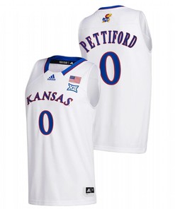 Bobby Pettiford 0 Kansas Jayhawks 2023 College Basketball Home Men Jersey - White