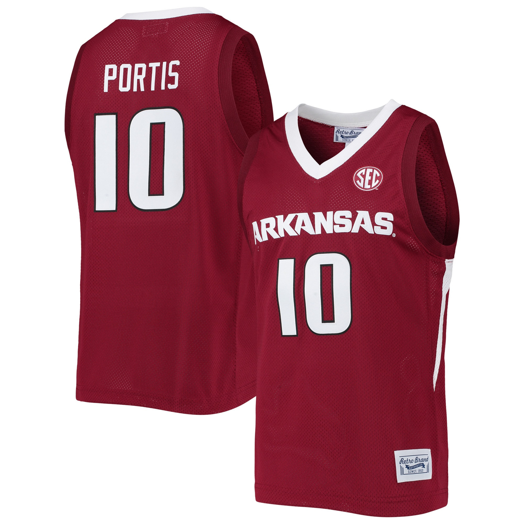 Bobby Portis Arkansas Razorbacks Original Retro Brand Alumni Commemorative Replica Basketball Jersey - Cardinal Ncaa