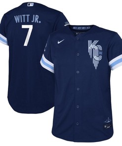 Bobby Witt Jr. 7 Kansas City Royals Youth 2022-23 City Connect Jersey - Navy