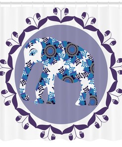 Bohemian Ethnic Pattern Fabric Shower Curtain for Bathroom Decor 