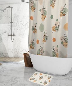 Boho Floral Shower Curtain for Playful Bathroom Decor