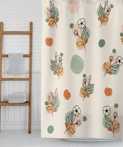 Boho Floral Shower Curtain for Playful Bathroom Decor