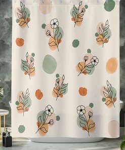 Boho Floral Shower Curtain for Playful Bathroom Decor