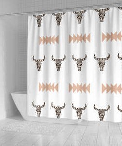 Boho Skull Shower Curtain