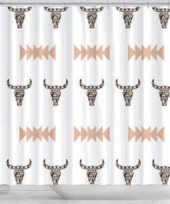 Boho Skull Shower Curtain