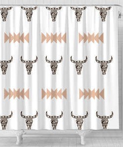 Boho Skull Shower Curtain