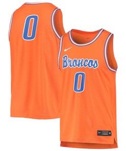 Boise State Broncos 0 Retro Basketball Men Jersey - Orange