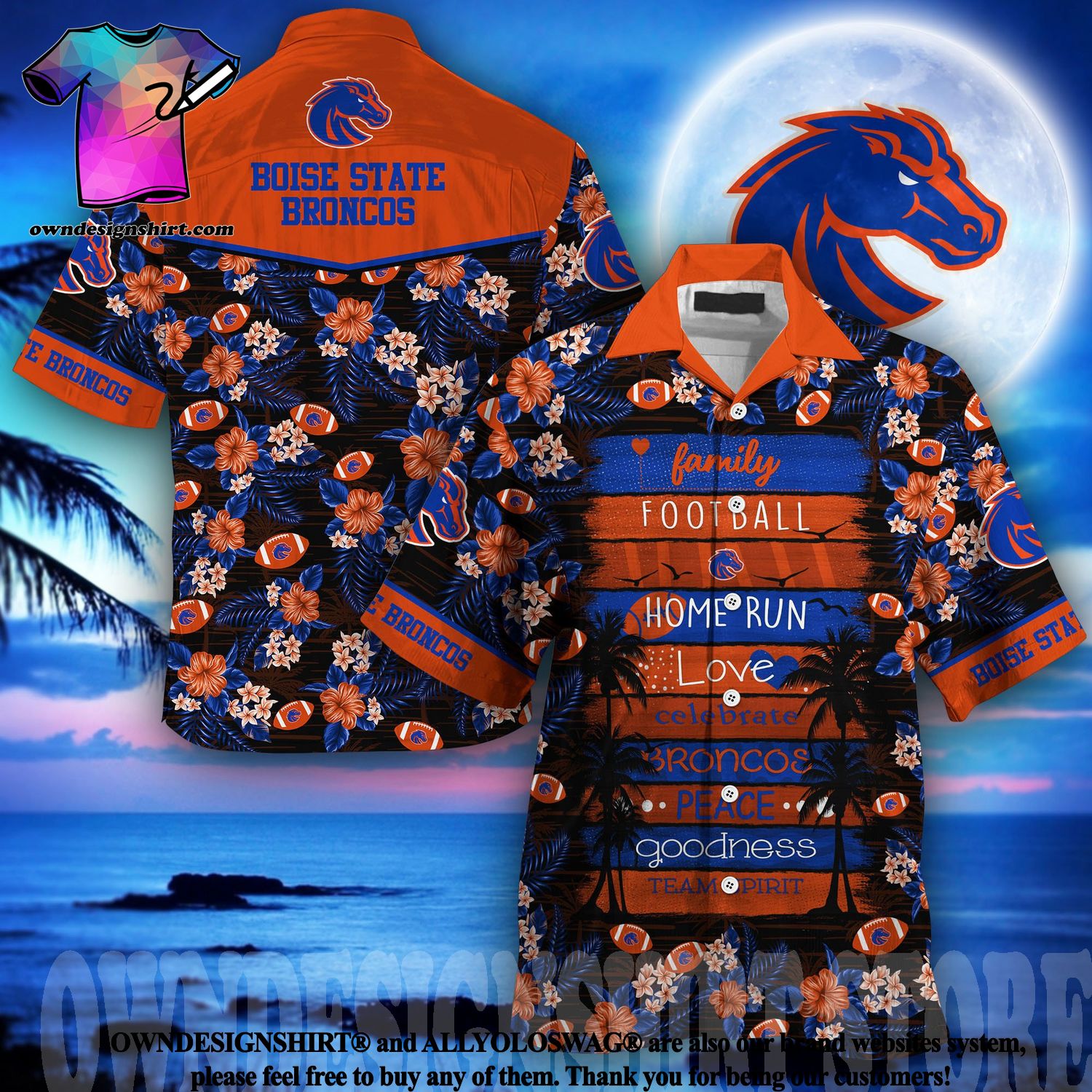 Boise State Broncos 3D All Over Print Hawaiian Shirt New Gift for Summer