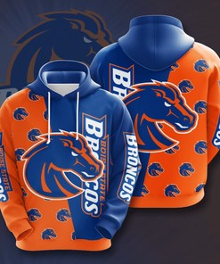 Boise State Broncos 3D All Over Printed Hoodie, Zip- Up Hoodie