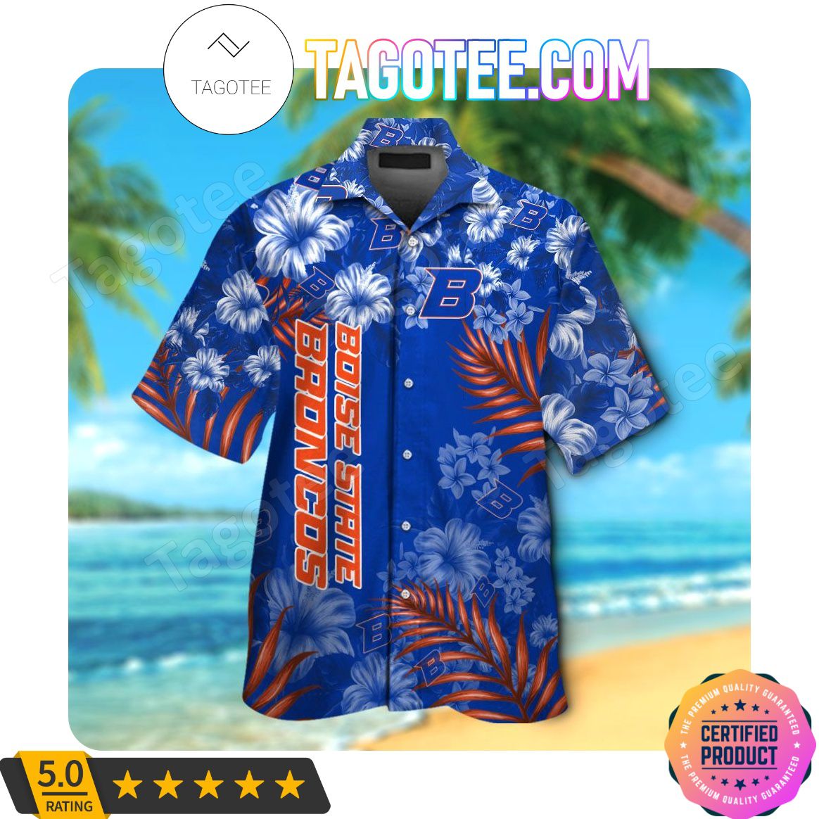 Boise State Broncos Aloha Hawaii Shirt