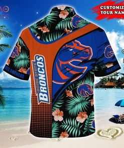 Boise State Broncos Customized Summer Hawaiian Shirt, With Tropical Pattern for Fans