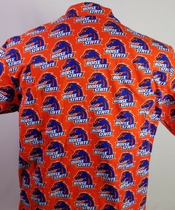 Boise State Broncos Hawaiian Camp Shirt University College Bsu Mens Orange