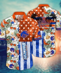 Boise State Broncos NCAA Flower Hawaii Shirt For Fans Ver 7