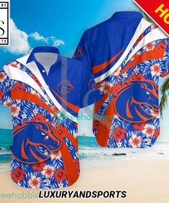 Boise State Broncos NCAA Hibiscus Tropical Flower Hawaiian Shirt