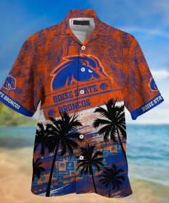 Boise State Broncos NCAA Palm Tree Pattern Hawaii Shirt For Sports Fans