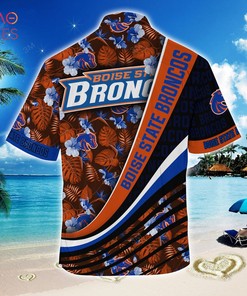 Boise State Broncos Summer Hawaiian Shirt, With Tropical Flower Pattern for Fans