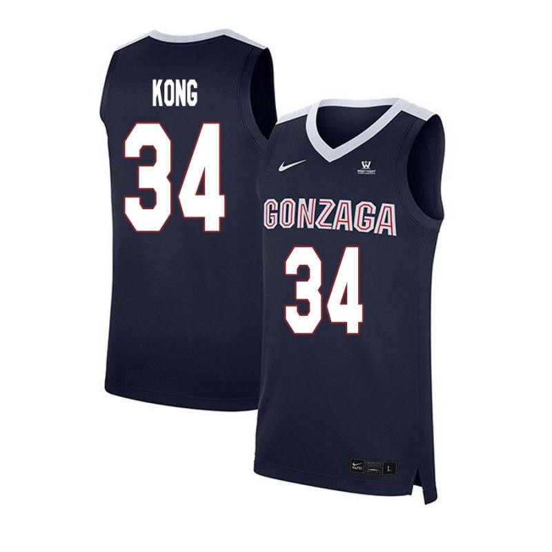 Bol Kong 34 Gonzaga Bulldogs Elite Basketball Men Jersey - Navy