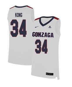 Bol Kong 34 Gonzaga Bulldogs Elite Basketball Men Jersey - White