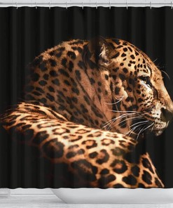 Bold Leopard Print Shower Curtain - Jungle Inspired Bathroom Decor