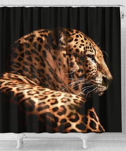 Bold Leopard Print Shower Curtain - Jungle Inspired Bathroom Decor
