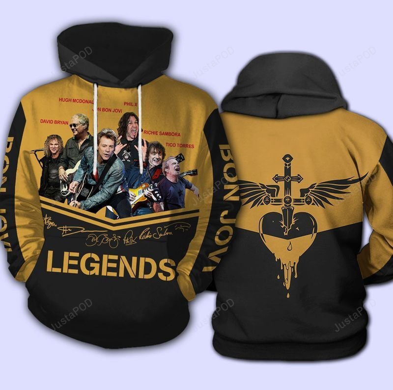Bon Jovi Style 2 3D Hoodie Zip Hoodie