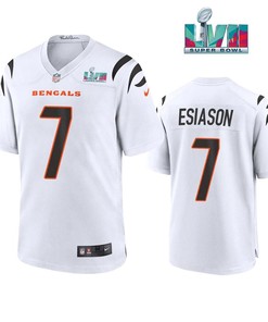 Boomer Esiason 7 Cincinnati Bengals Super Bowl LVII Men Game Jersey- White