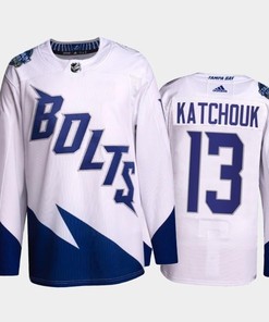 Boris Katchouk Lightning 2022 Stadium Series White Primegreen Jersey, Men Jersey