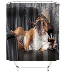 Boss Dog Waterproof Shower Curtain for Ultimate Bathroom Experience