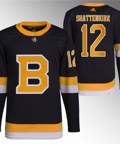 Boston Bruins #12 Kevin Shattenkirk Black Home Breakaway Stitched Jersey