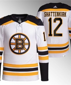 Boston Bruins #12 Kevin Shattenkirk White Stitched Jersey