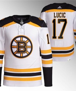 Boston Bruins #17 Milan Lucic White Stitched Jersey