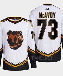 Boston Bruins 2022 Reverse Retro 2.0 Charlie McAvoy 73 White Primegreen Jersey Men's