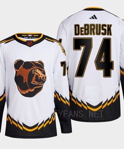 Boston Bruins 2022 Reverse Retro 2.0 Jake DeBrusk 74 White Primegreen Jersey Men's