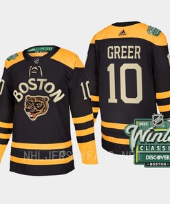 Boston Bruins A.J. Greer 10 2023 Winter Classic Black Jersey