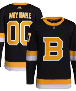 Boston Bruins Adidas Alternate Primegreen Authentic Pro Custom Jersey - Black Custom Jerseys Nhl