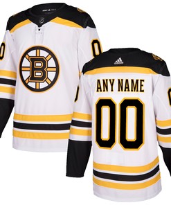 Boston Bruins Adidas Authentic Custom Jersey - White Custom Jerseys Nhl