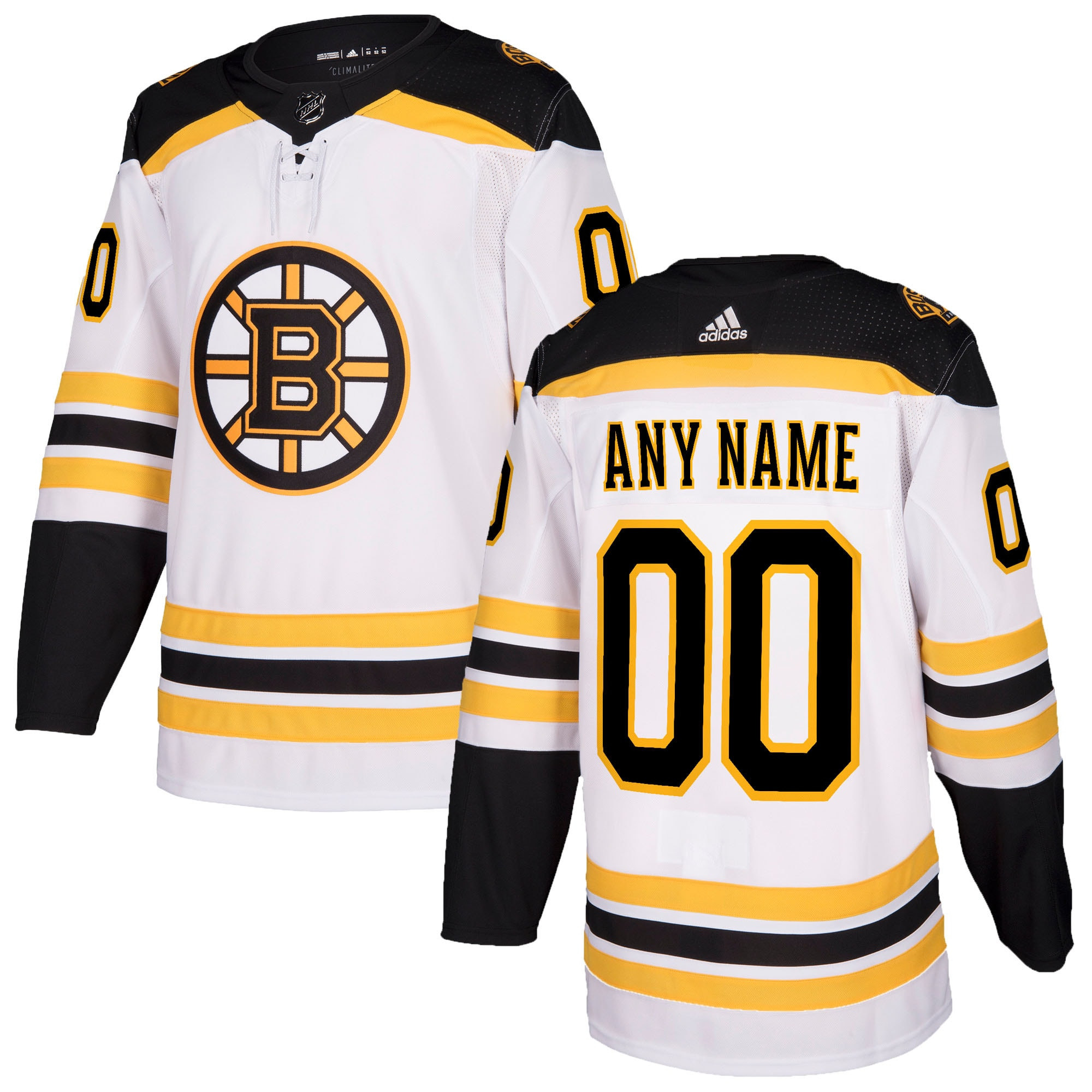 Boston Bruins Adidas Authentic Custom Jersey White Custom Jerseys Nhl