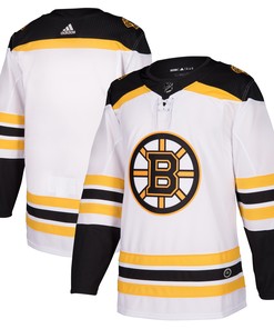 Boston Bruins Adidas Away Authentic Blank Jersey White Nhl