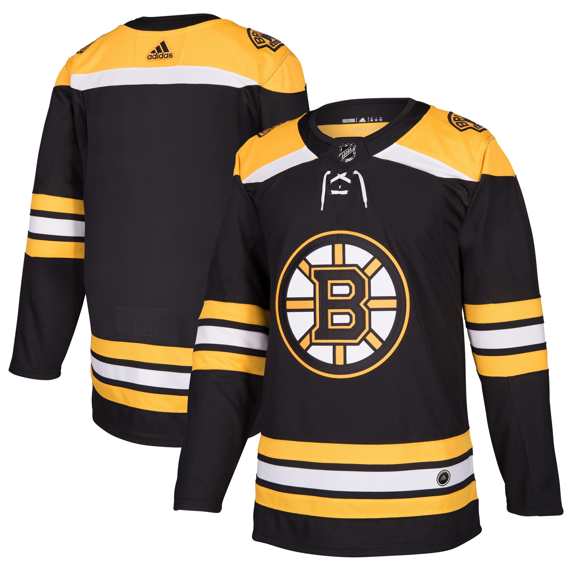 Boston Bruins Adidas Home Authentic Blank Jersey - Black Nhl
