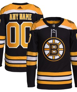 Boston Bruins Adidas Home Primegreen Authentic Pro Custom Jersey - Black Custom Jerseys Nhl