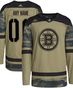 Boston Bruins Adidas Military Appreciation Team Authentic Custom Practice Jersey - Camo Custom Jerseys Nhl