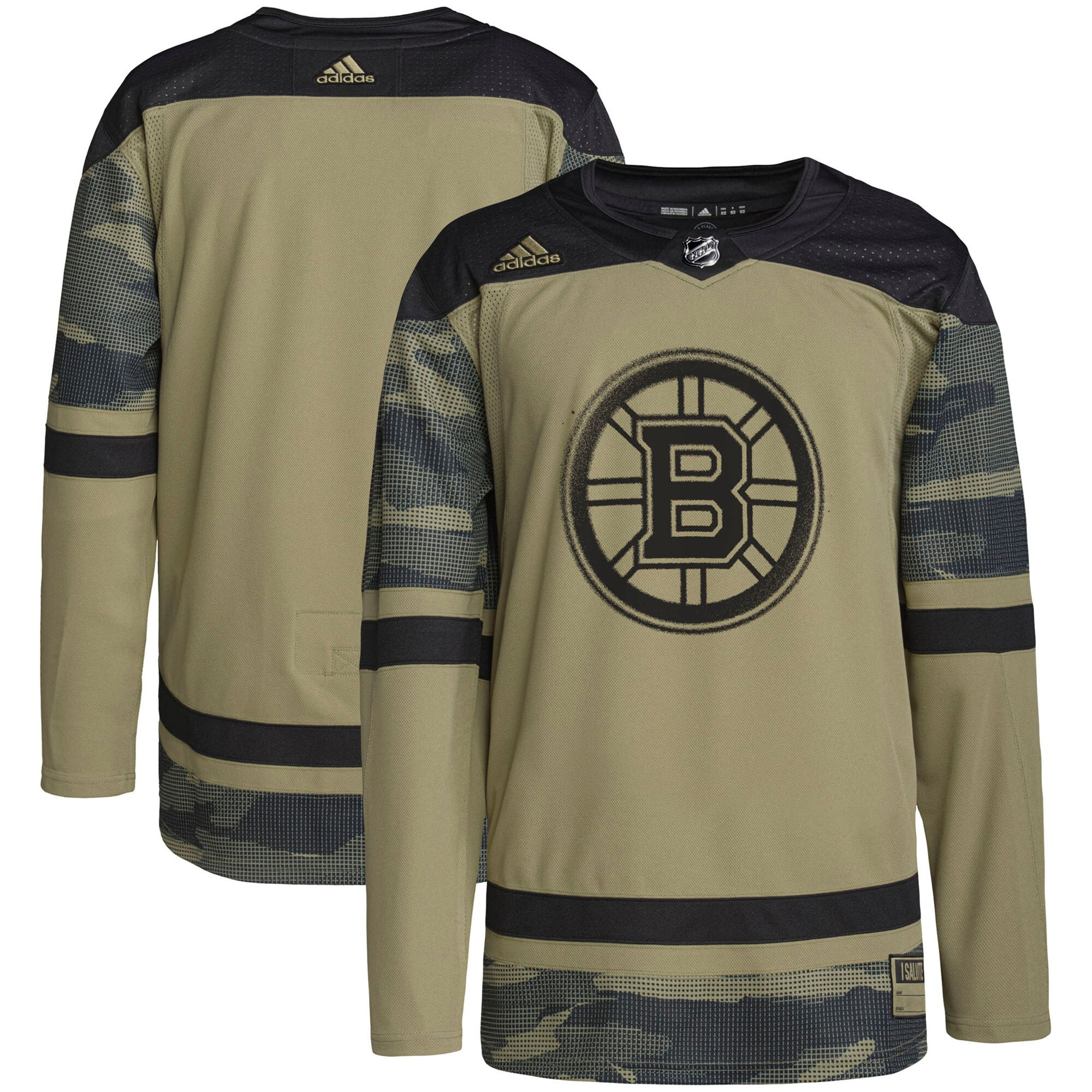 Boston Bruins Adidas Military Appreciation Team Authentic Practice Jersey - Camo Nhl